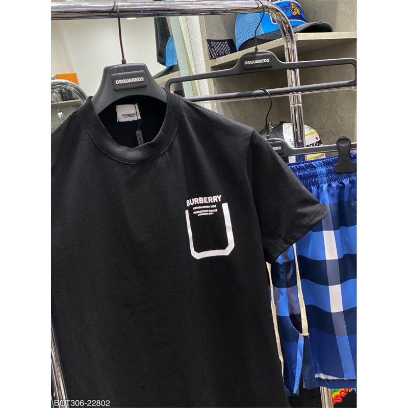 Bộ cộc Bb.r hoạ tiết logo ở ngực mix quần xanh caro cực chất