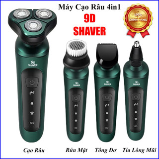 Máy cạo râu đa năng 9D Shaver 4in1 hàng cao cấp kháng nước IP X7