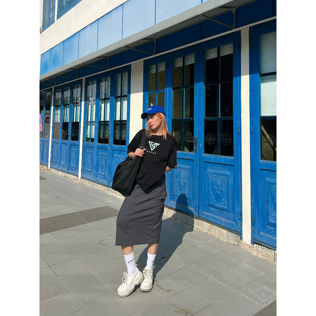 Áo thun localbrand GAVER - LOGO form rộng tay lỡ unisex
