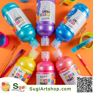 [ Sugi Art Shop ] Màu Poster Paint Mont Marte 500ml ( Metallic Poster , Fluoro Poster )