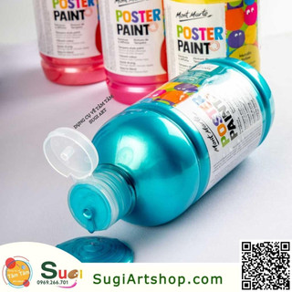 [ Sugi Art Shop ] Màu Poster Paint Mont Marte 500ml ( Metallic Poster , Fluoro Poster )