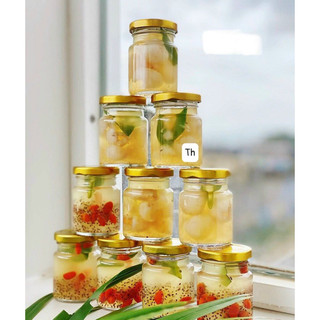 Set 12 hủ chưng yến, làm sữa chua, flan thuỷ tinh 100ml