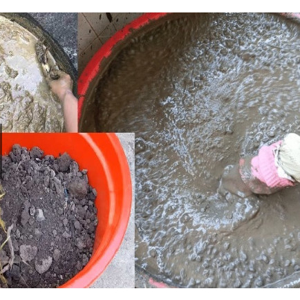 10 kg Đất bùn trồng sen, đất phù sa, phơi khô và đất ước bảo đảm tốt cho sen súng.