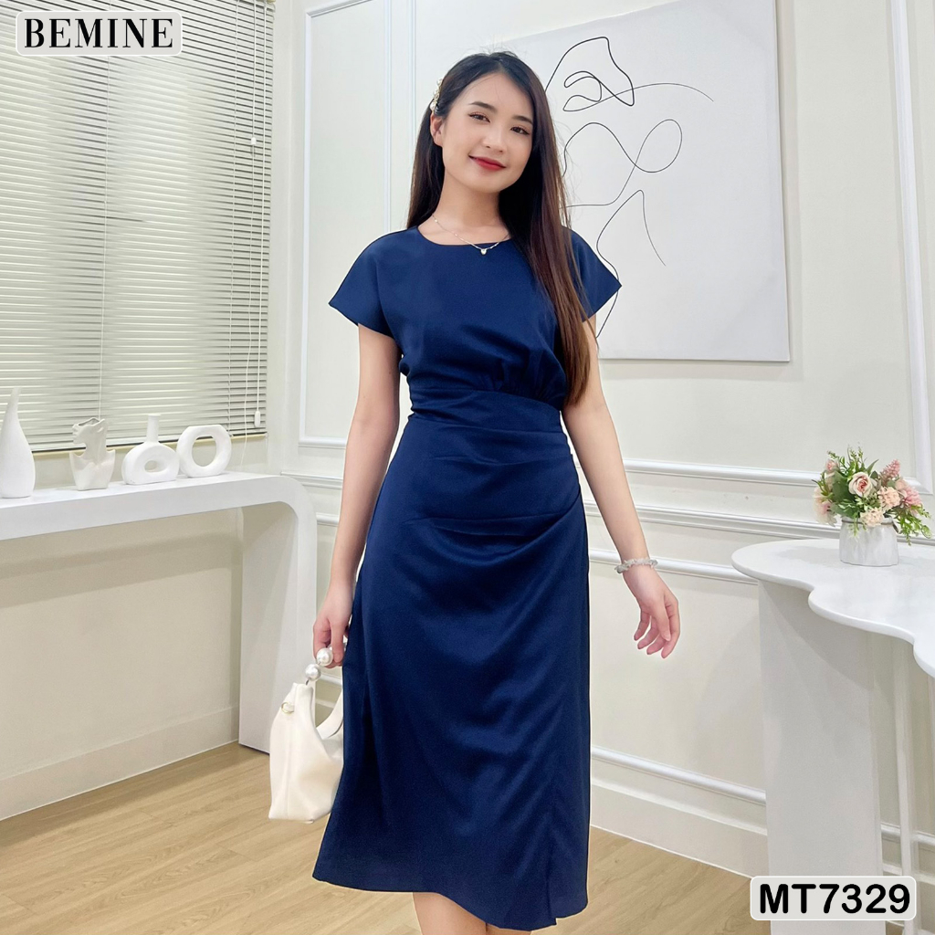 Đầm thiết kế tay cánh dơi nhún tùng BEMINE MT7329