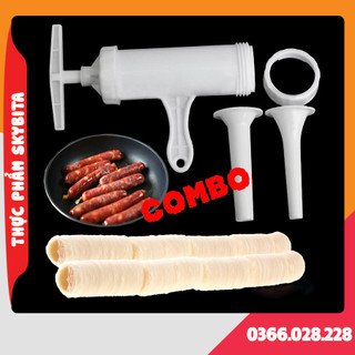 Combo 1 bộ nhồi xúc xích, lạp xưởng + 2 cuộn vỏ collagen đức