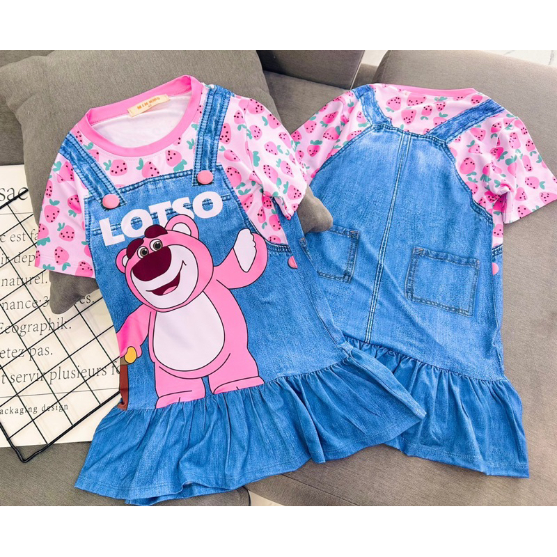 22-40kg | 021.Đầm bé gái thun lạnh loại 1 GIẢ YẾM JEAN