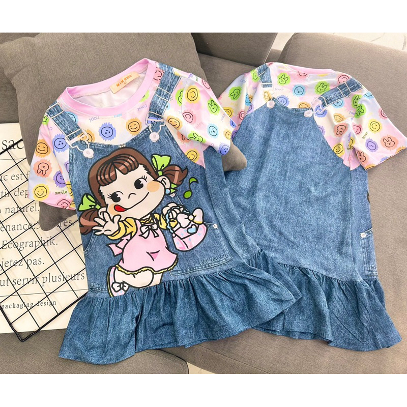 22-40kg | 021.Đầm bé gái thun lạnh loại 1 GIẢ YẾM JEAN