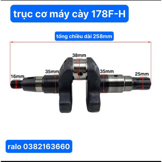 Trục cơ 178f-h trục cơ máy cày 178 fh phi 38 chục cơ máy cày 178 f-h phi 38 máy cày , máy phát điện