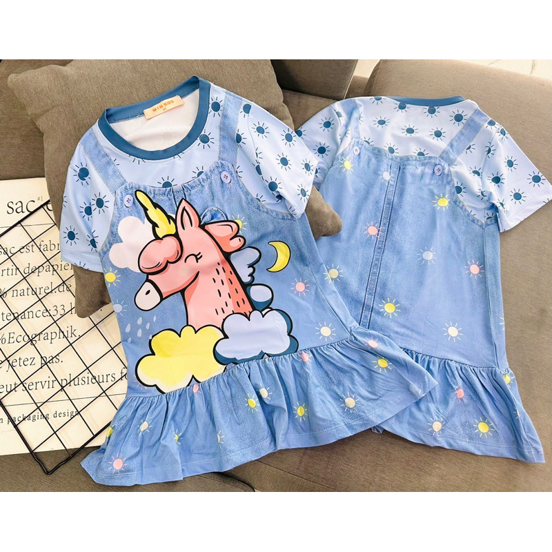 12-22kg | 20.Đầm bé gái thun lạnh loại 1 GIẢ YẾM JEAN