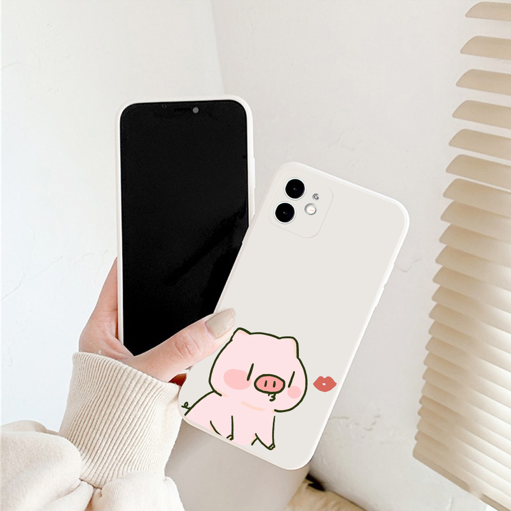 Ốp Iphone Viền Cạnh Vuông Mềm Bảo Vệ Camera In Hình Cặp Cute BVC Ip6/7/8/X/X/11/12/13/14/S/pro/promax/plus-Natu Phukien