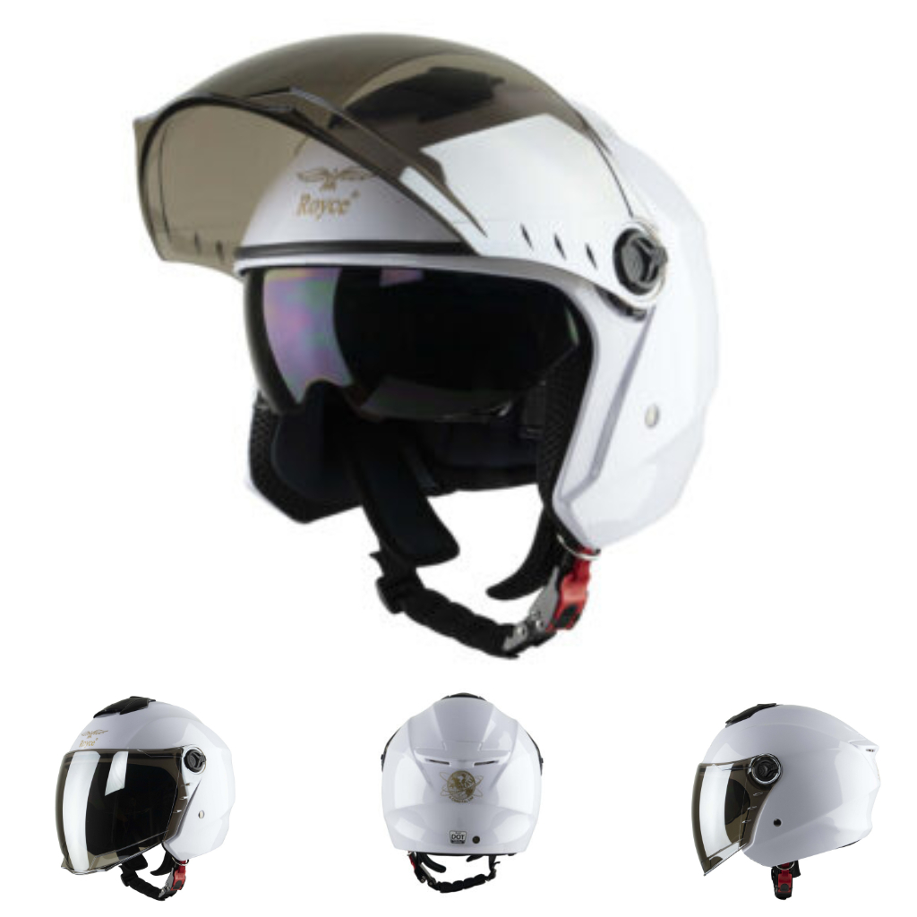 Mũ Bảo Hiểm Trùm Đầu Cao Cấp Royce XH01 Hai Kính - Lót Tháo Rời – Đủ Size M, L, XL – Hàng chính hãng – Bảo hành 12 tháng