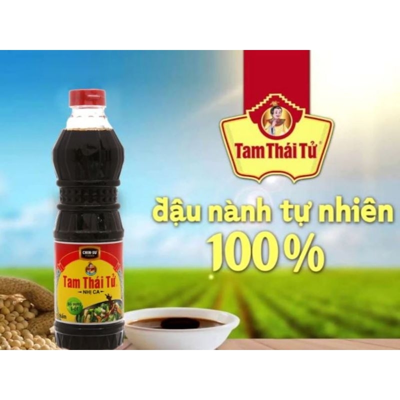 Combo 3 chai nước tương Tam thái tử đệ nhị loại 500ml hạng đến tháng 2024
