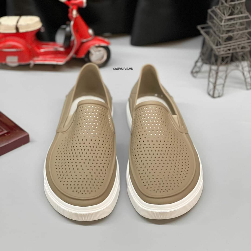 GIÀY NHỰA CROCS CITILANE ROKA SLIP ON CHO NAM MÀU XANH NÂU XUẤT XỊN FULL BOX