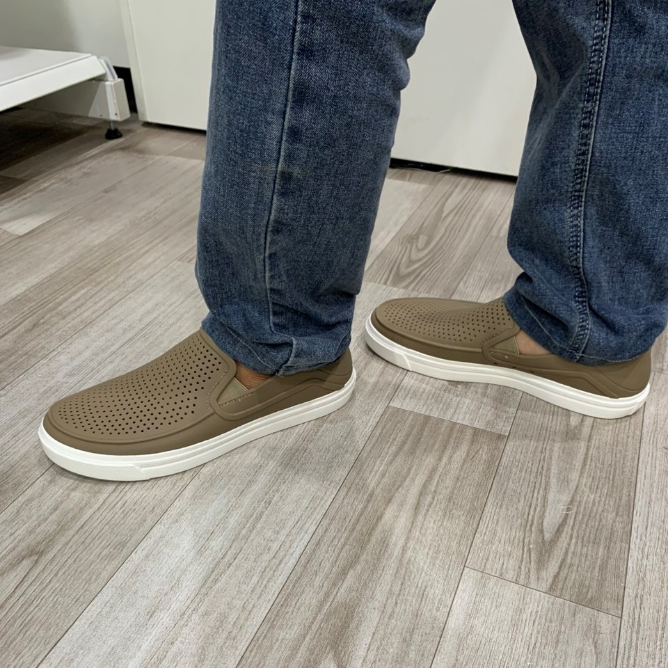 GIÀY NHỰA CROCS CITILANE ROKA SLIP ON CHO NAM MÀU XANH NÂU XUẤT XỊN FULL BOX