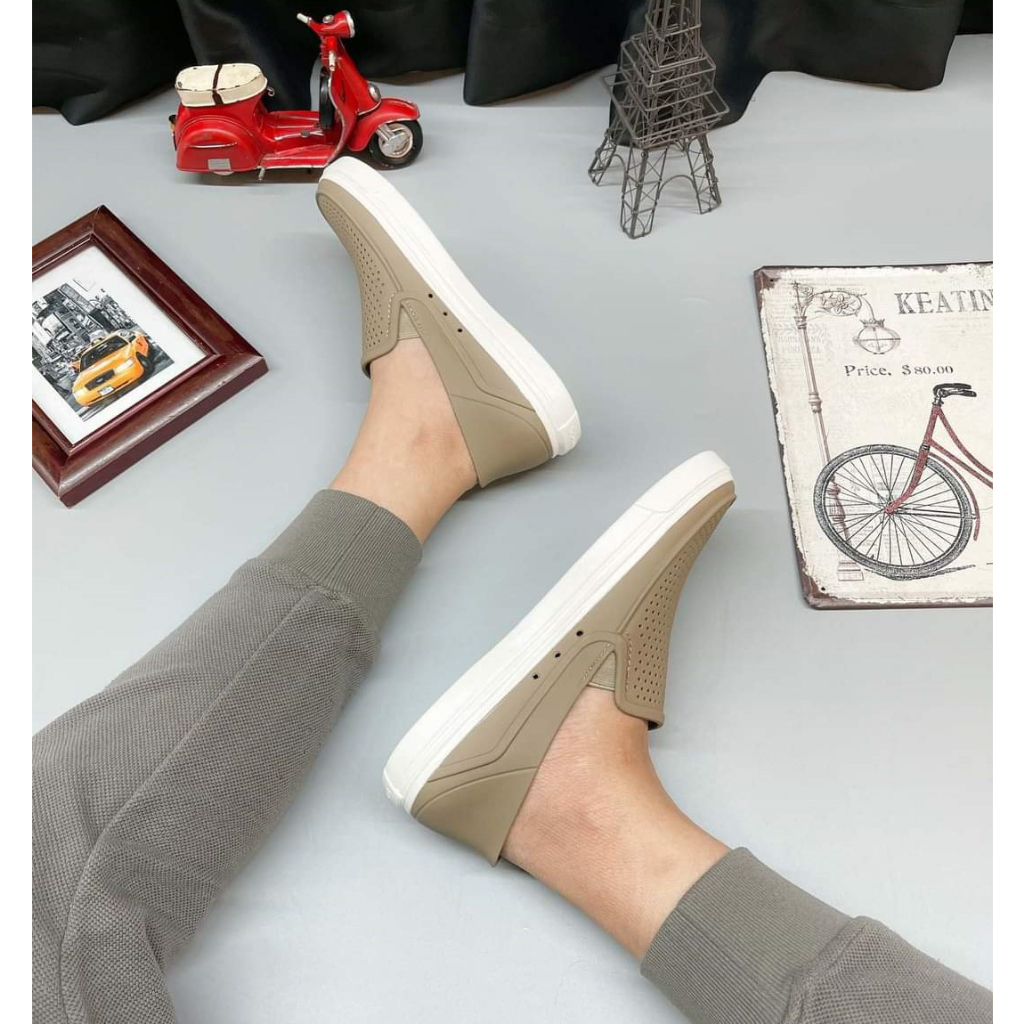 GIÀY NHỰA CROCS CITILANE ROKA SLIP ON CHO NAM MÀU XANH NÂU XUẤT XỊN FULL BOX