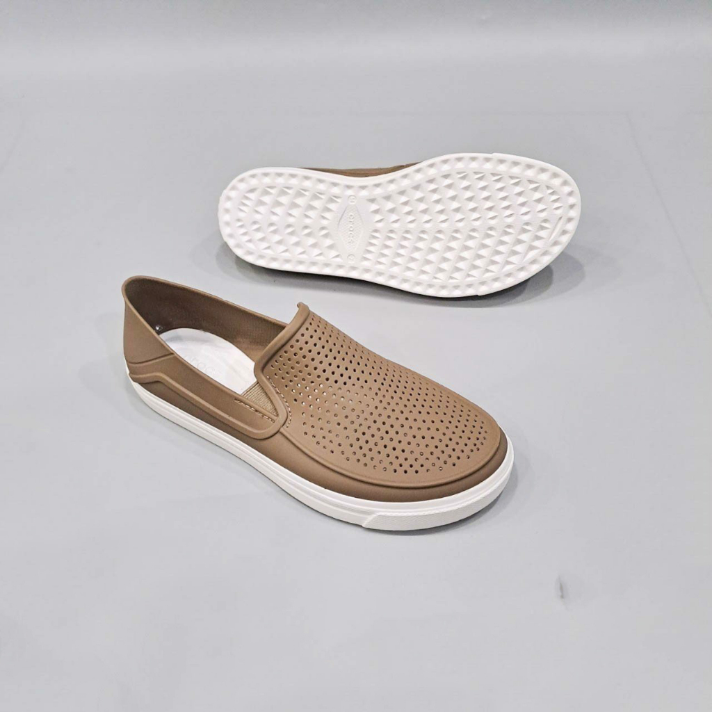 GIÀY NHỰA CROCS CITILANE ROKA SLIP ON CHO NAM MÀU XANH NÂU XUẤT XỊN FULL BOX
