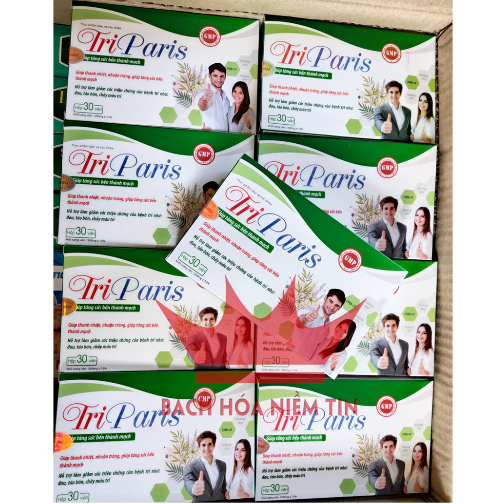 Trĩ Paris - Viên uống tiêu trĩ giảm táo bón thành phần Diếp cá, Nano Curcumin,Hạt dẻ