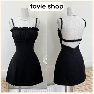 ( Có lót quần ) Đầm Hai Dây Nhún Ngực Hở Lưng - Liny Dress