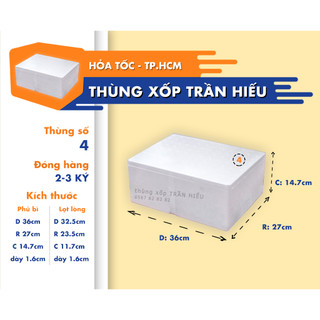 Thùng Xốp size số 4 (36x15x27cm ),thùng xốp giữ nhiệt, thùng mút mới