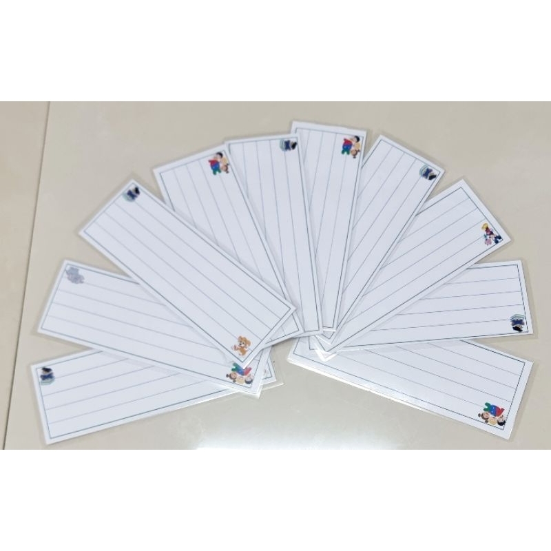 Sét 10 Thẻ từ 1/4 A4 kẻ ngang. Có nam châm.