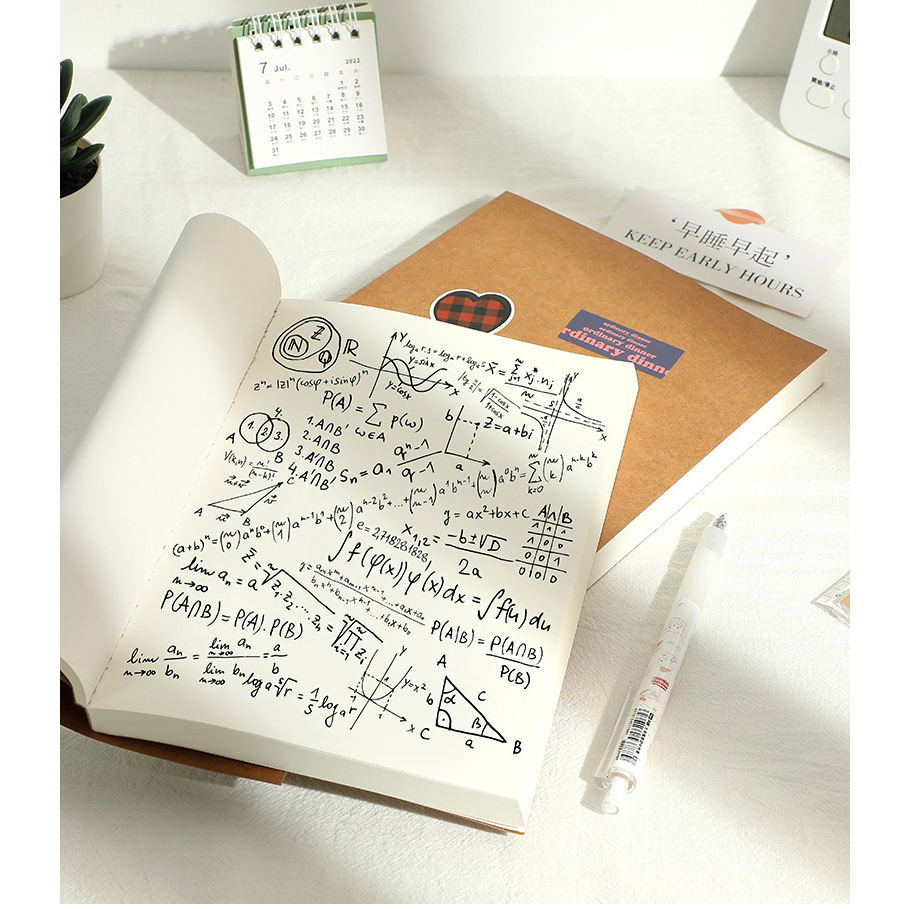 NB42 Sổ tay ghi chú bìa trơn kraft/ bìa đen B5 và A5