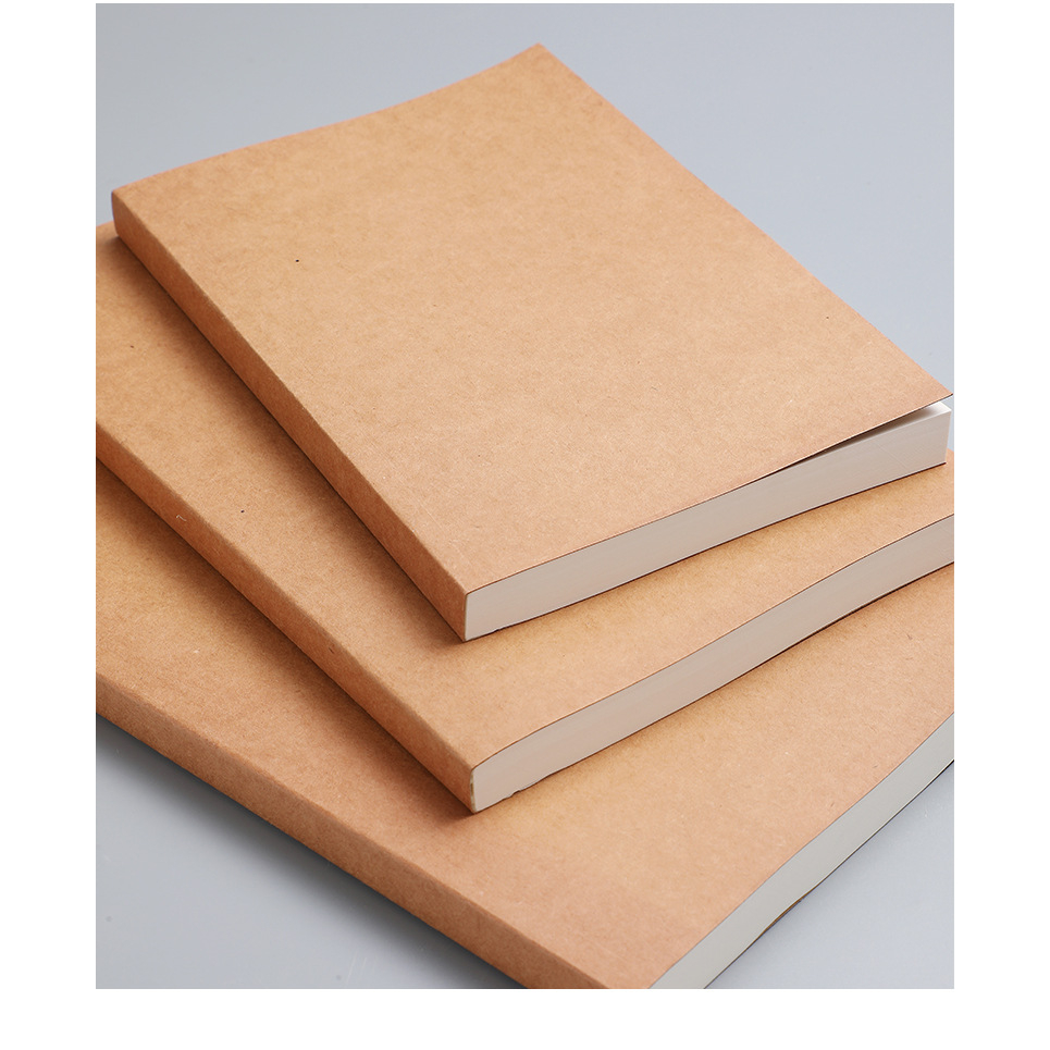 NB42 Sổ tay ghi chú bìa trơn kraft/ bìa đen B5 và A5