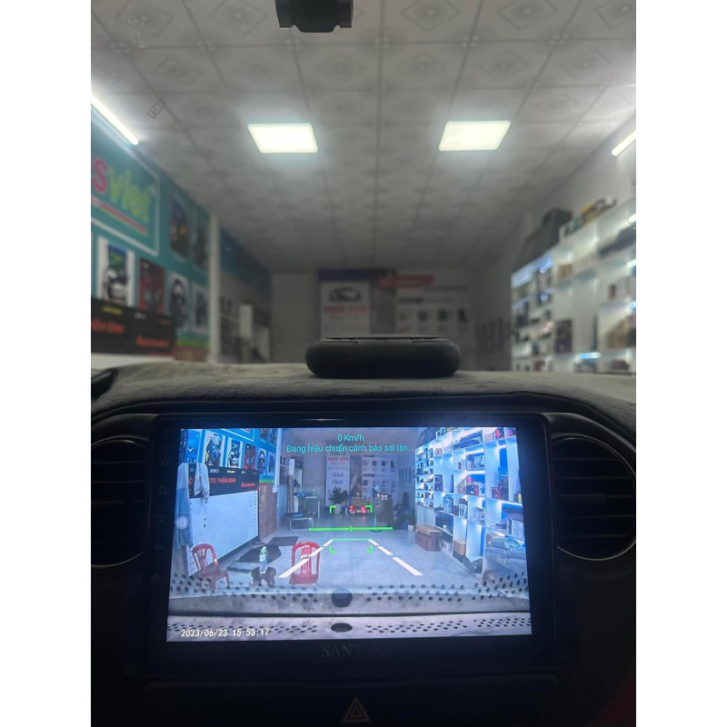 Màn Androi SanTek  New 2023 Combo Cam Lùi +Cam Hành Trình