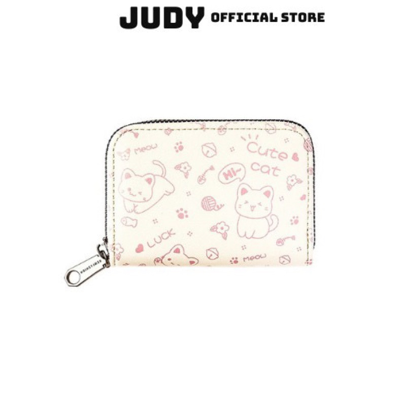 Ví Nữ Mini Nhiều Ngăn Cầm Tay Khoá Kéo Hoạ Tiết Cute Phong Cách Hàn Quốc 1087