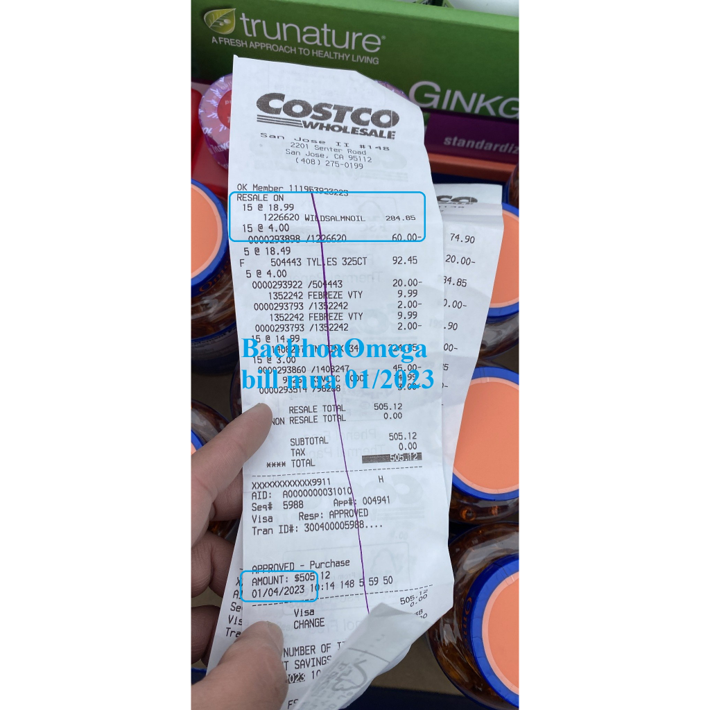 Viên uống dầu cá hồi Salmon 210v Pure Alaska Omega-3 Wild Alaskan Salmon Oil 1000mg 210 viên