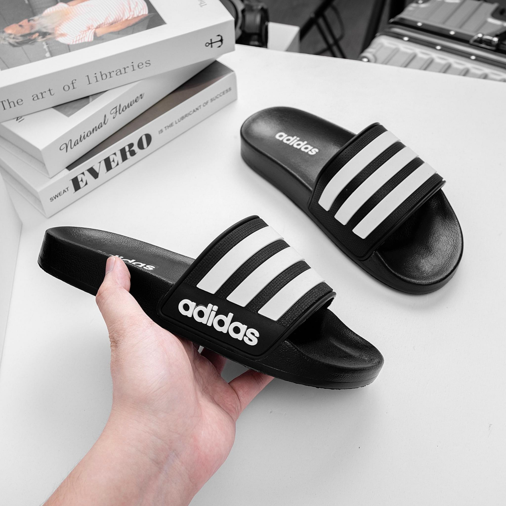 Dép nam adidas mẫu mới, dép adidas thiết kế đế cao su đúc đi êm chân form dáng thể thao chống thấm nước mẫu 2023