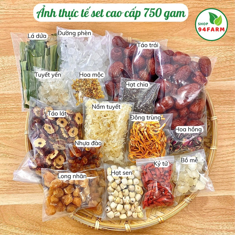 Set chè dưỡng nhan 15 vị 94Farm - Kèm công thức nấu