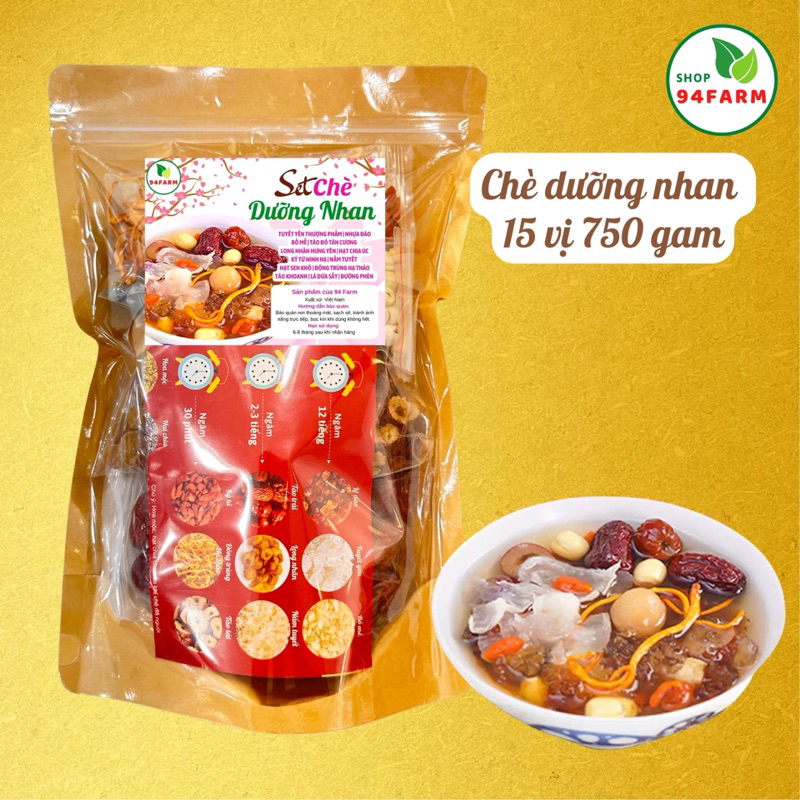 Set chè dưỡng nhan 15 vị 94Farm - Kèm công thức nấu