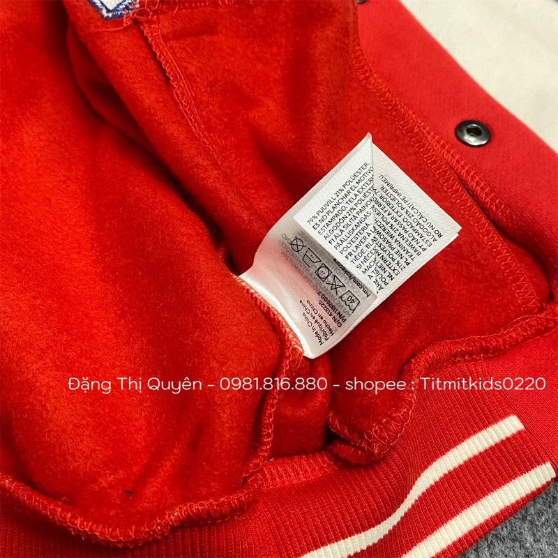 Áo bomber h.m dư xịn bé trai 2-10y