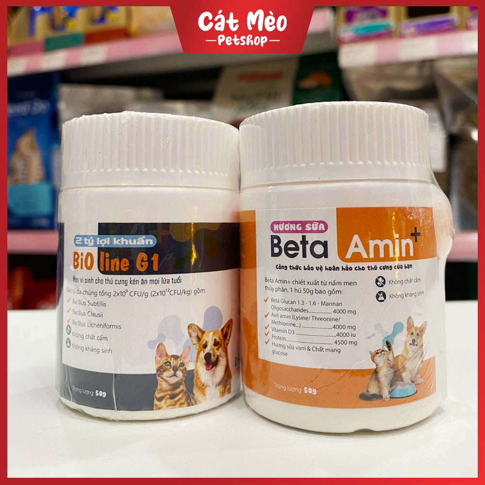 Vitamin Beta Amin Tăng Đề Kháng, Men Vi Sinh Bioline Cho Chó Mèo