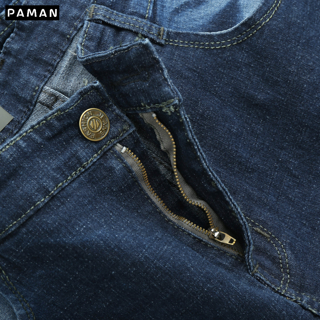 Quần jeans dài nam Bigsize 60-90kg PAMAN dáng basic co giãn rộng rãi 5 màu cao cấp dày dặn chất lượng 004QD