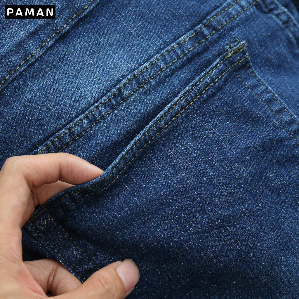 Quần jeans dài nam Bigsize 60-90kg PAMAN dáng basic co giãn rộng rãi 5 màu cao cấp dày dặn chất lượng 004QD