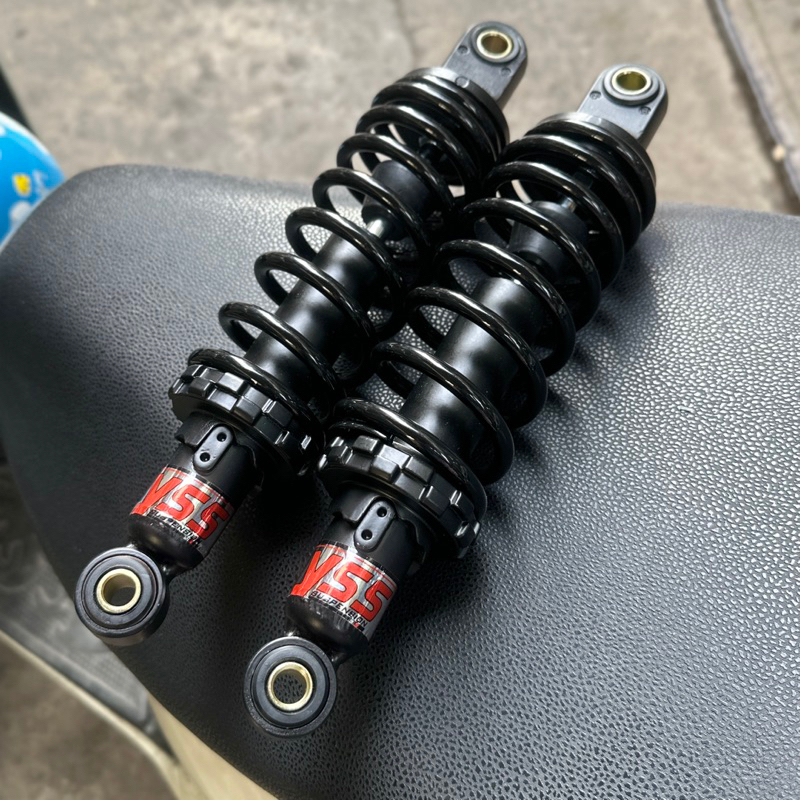 Phuộc nhún sau Yss full đen gắn sirius jupiter taurus cub 280mm