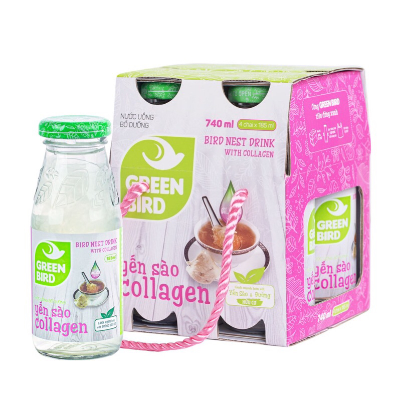 lốc Yến chai colagen. (lốc 4chai x 185ml)