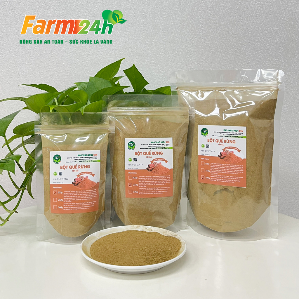 Bột quế rừng Yên Bái nguyên chất 100%, gia vị nấu ăn thơm ngon, làm đẹp, trắng da, ngừa mụ-n, xông nhà, khử mùi