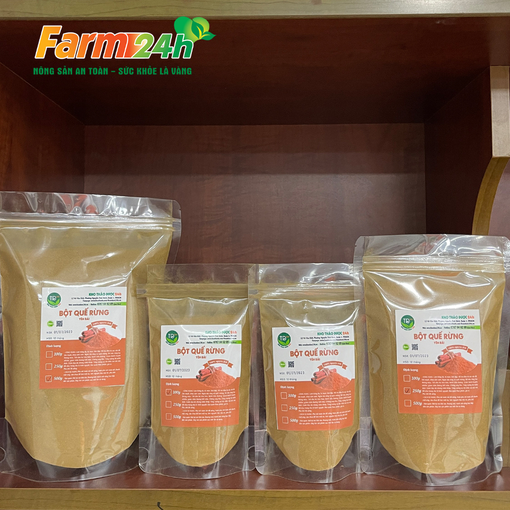 Bột quế rừng Yên Bái nguyên chất 100%, gia vị nấu ăn thơm ngon, làm đẹp, trắng da, ngừa mụ-n, xông nhà, khử mùi