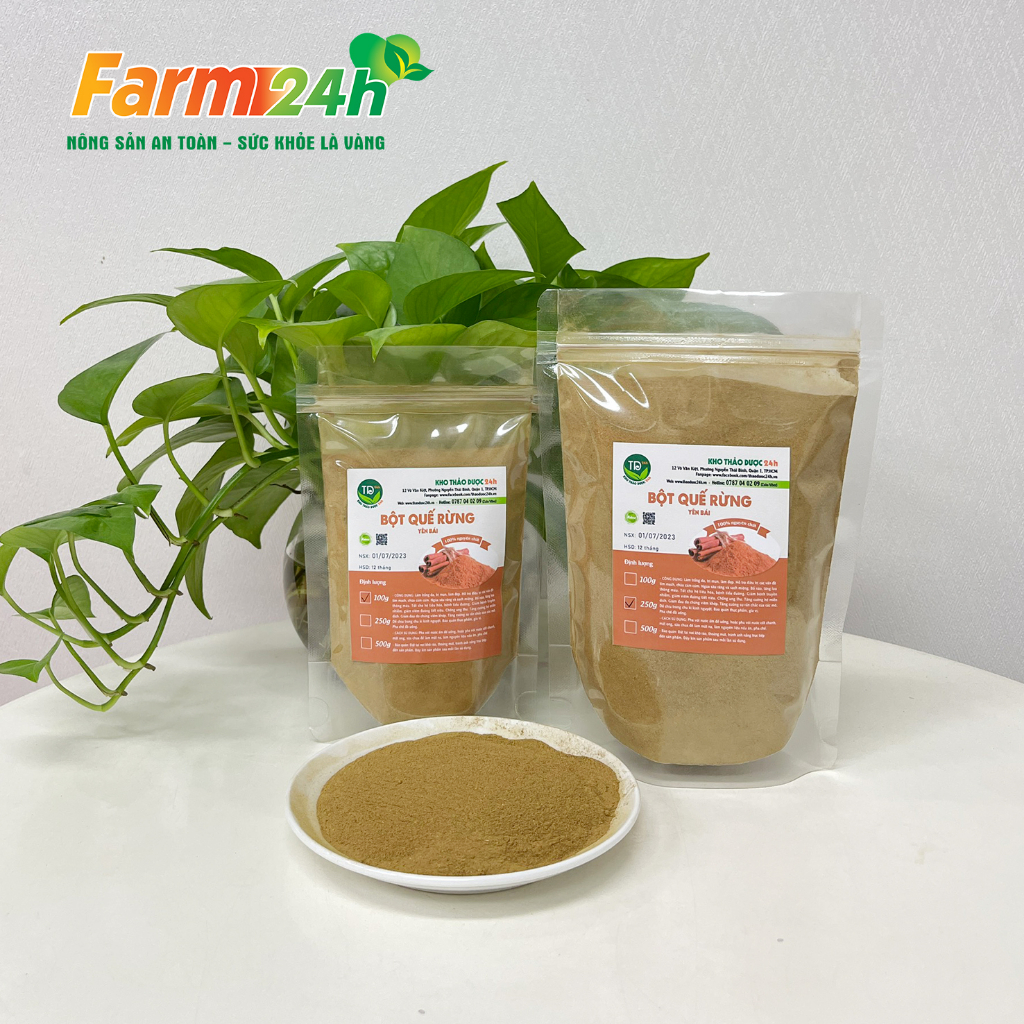 Bột quế rừng Yên Bái nguyên chất 100%, gia vị nấu ăn thơm ngon, làm đẹp, trắng da, ngừa mụ-n, xông nhà, khử mùi