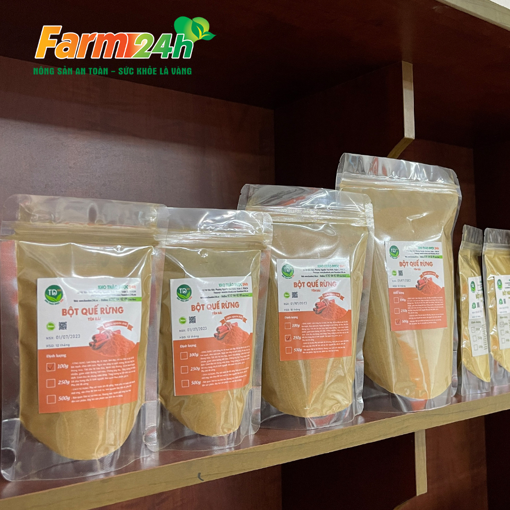Bột quế rừng Yên Bái nguyên chất 100%, gia vị nấu ăn thơm ngon, làm đẹp, trắng da, ngừa mụ-n, xông nhà, khử mùi