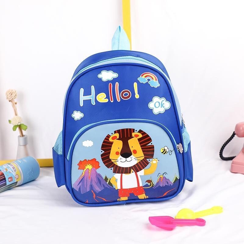 Balo cho bé trai bé gái đi học mẫu giáo mầm non hình siêu nhân nhện pony ô tô siêu nhẹ HD223