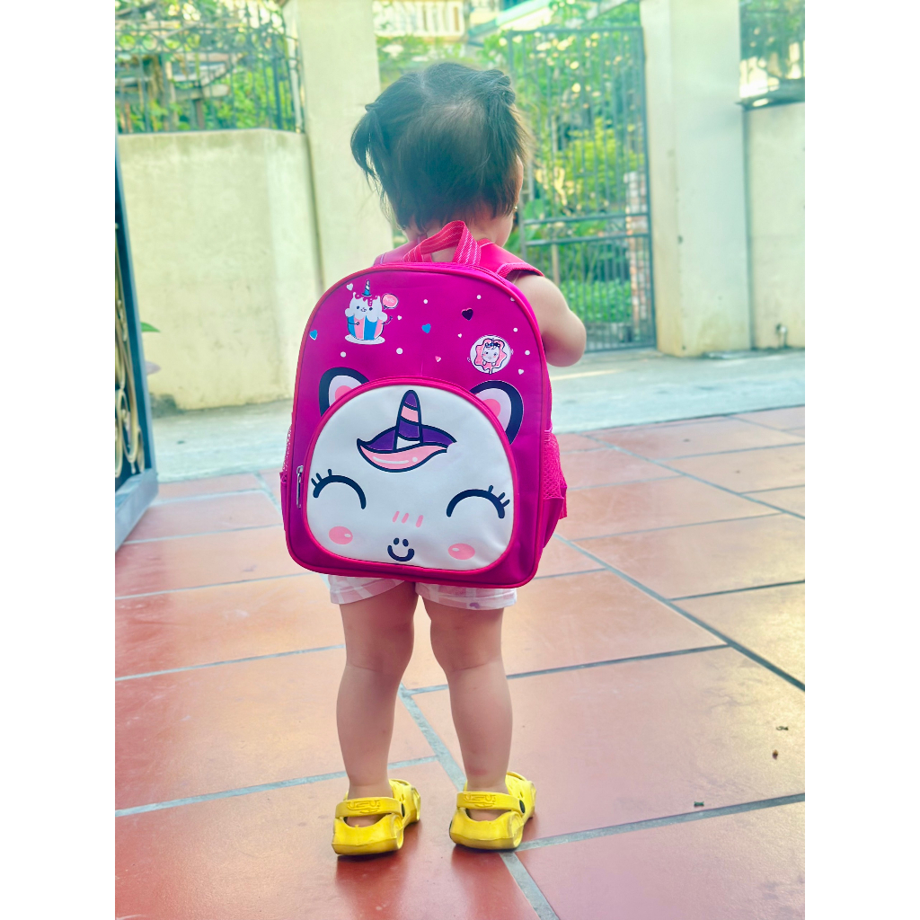 Balo cho bé trai bé gái đi học mẫu giáo mầm non hình siêu nhân nhện pony ô tô siêu nhẹ HD223