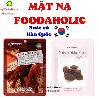 Mặt Nạ Nhân Sâm 3D Foodaholic Chính Hãng Hàn Quốc