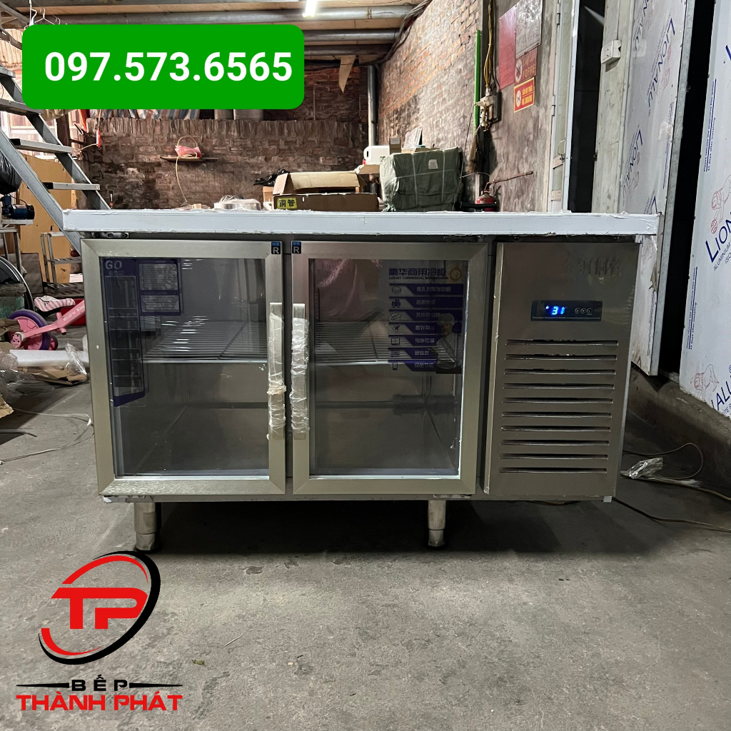 Bàn Mát Cánh Kính 1.2m . Tủ Lạnh Cánh Kính Trưng Bày. Bảo hành 2 năm