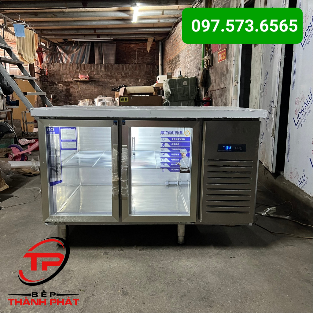 Bàn Mát Cánh Kính 1.2m . Tủ Lạnh Cánh Kính Trưng Bày. Bảo hành 2 năm