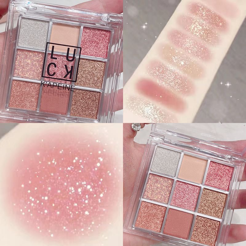 Phấn mắt gogo tales 9 ô K APEINE nội địa trung nhiều màu chính hàng màu nhũ lấp lánh giá rẻ