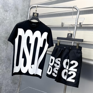 Bộ Đồ Nam Cộc Tay Mùa Hè DSQ2 Họa Tiết Chữ Bản To Full Áo Siêu Đẹp - Bộ Nam DSQ2 Chất Liệu Cotton Cao Cấp Cực Hot 2023