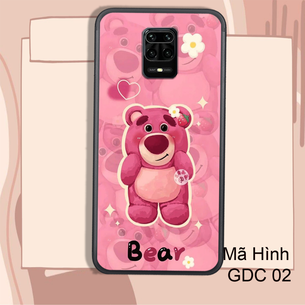Ốp Lưng XIAOMI REDMI NOTE 9 - NOTE 9S - NOTE 9 PRO  , In Hình Gấu Strawberry Nice.
